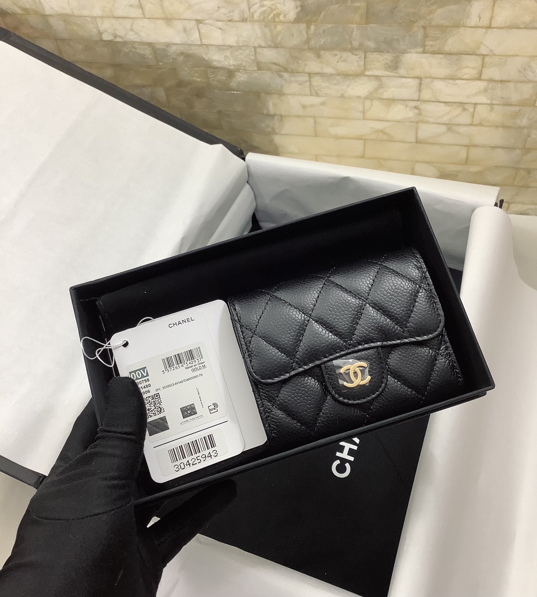 クラシック カードホルダー ゴールドハードウェア 11cm (代金引換)