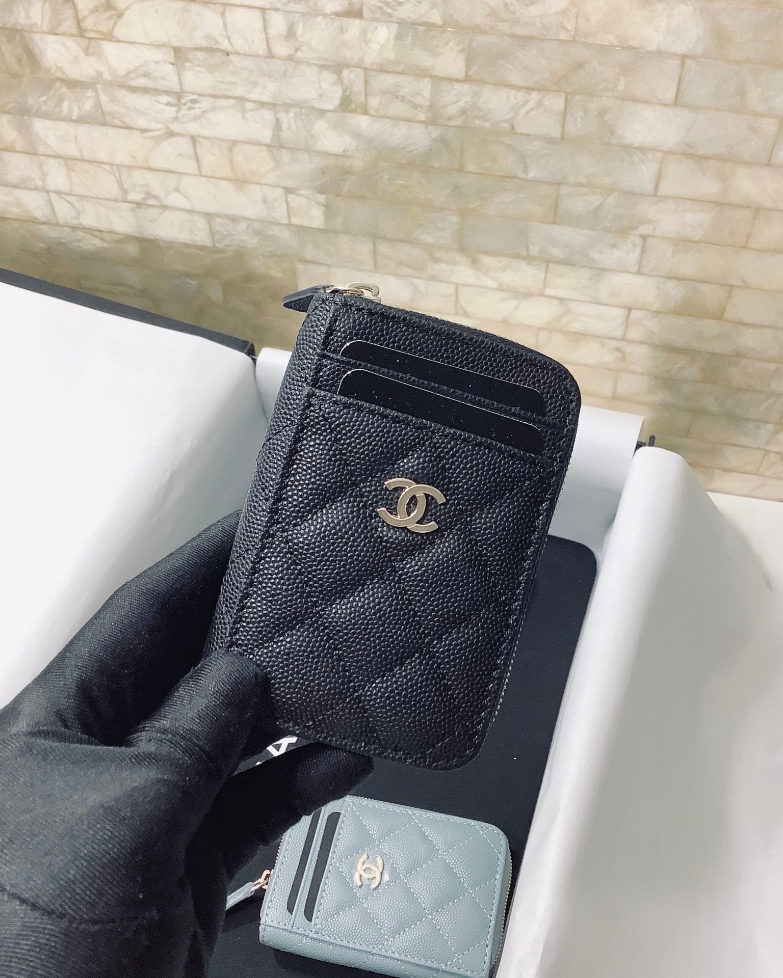 カードホルダー ゴールドハードウェア付き 11cm (代金引換)