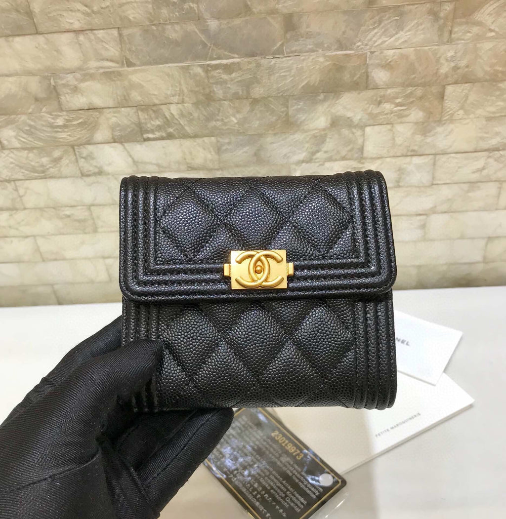 ボーイウォレット ゴールドハードウェア付き 11cm (代金引換)