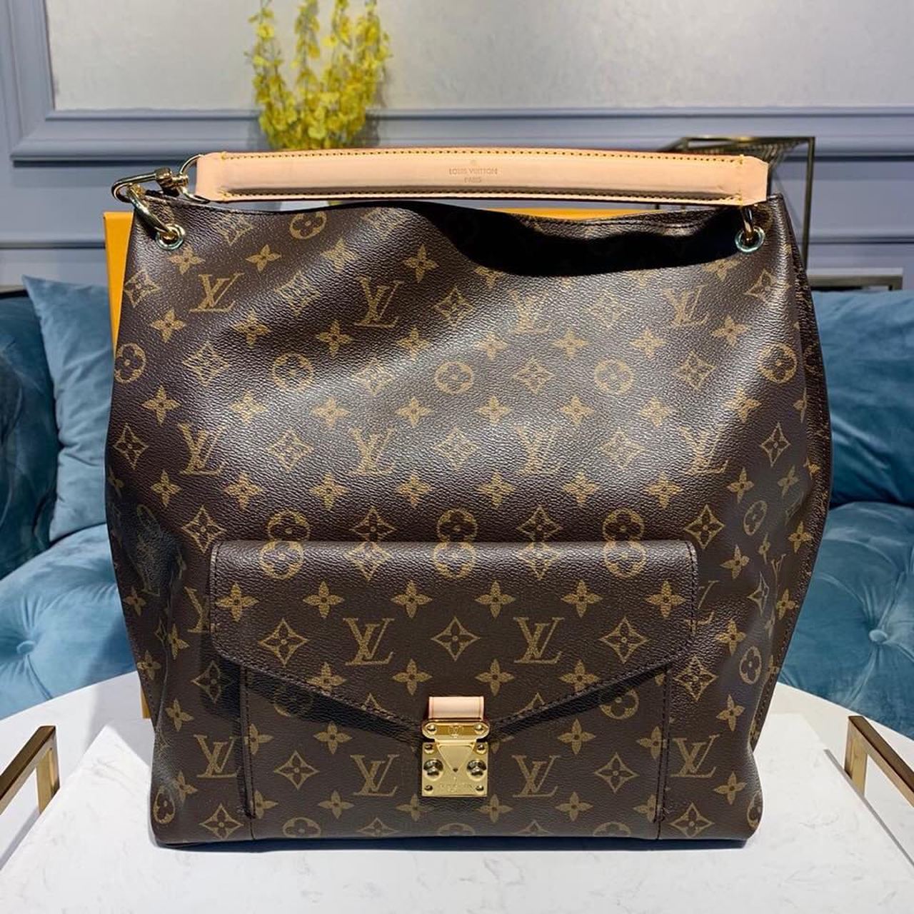 メティス トートバッグ 34cm モノグラムキャンバス 春夏コレクション M40781 ブラウン (代金引換)