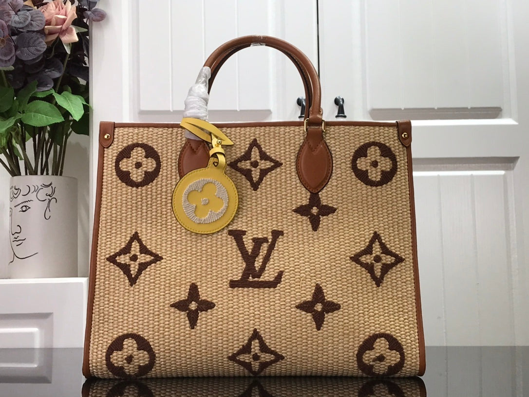 オンザゴー MM モノグラム 41cm ブラウン (代金引換)
