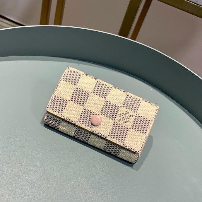 6連キーケース ダミエ 10cm クリーム (代金引換)