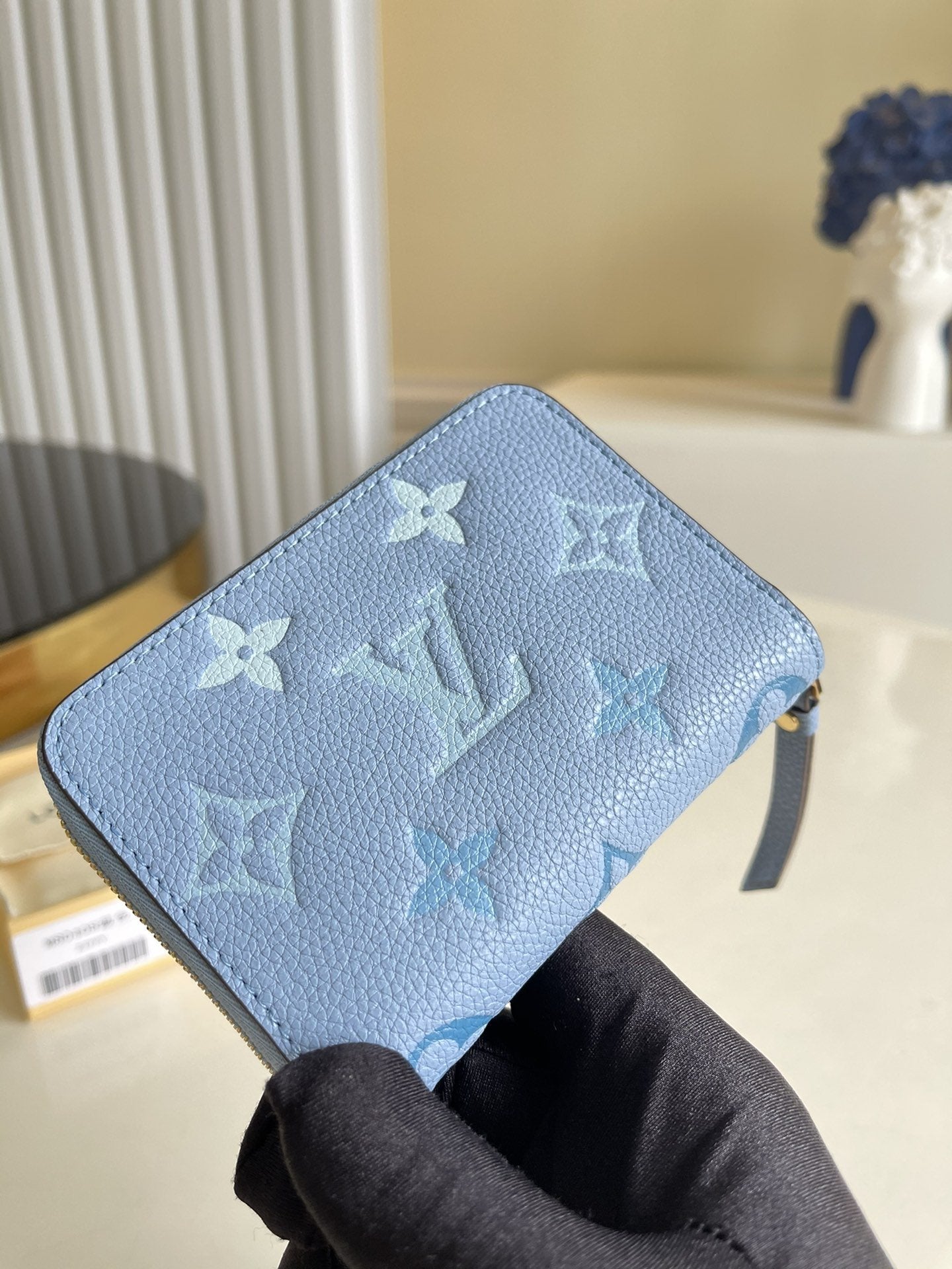 モノグラム 財布 11cm ブルー (代金引換)