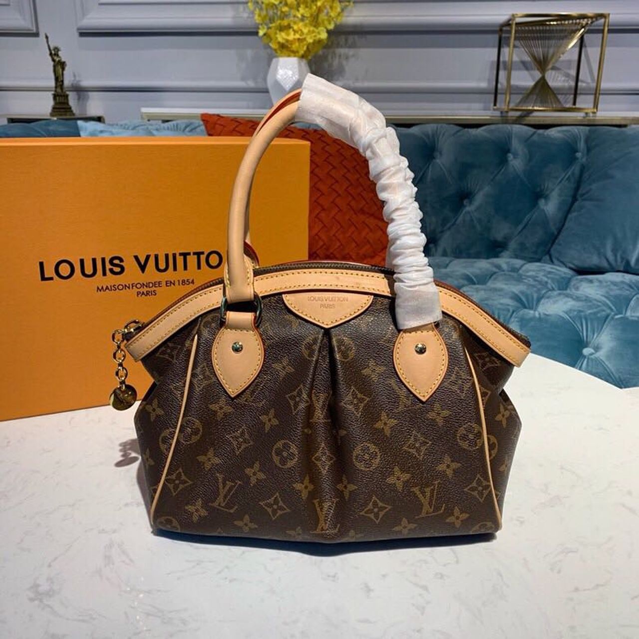 ティボリ バッグ 27cm モノグラムキャンバス 春夏コレクション M40143 ブラウン (代金引換)
