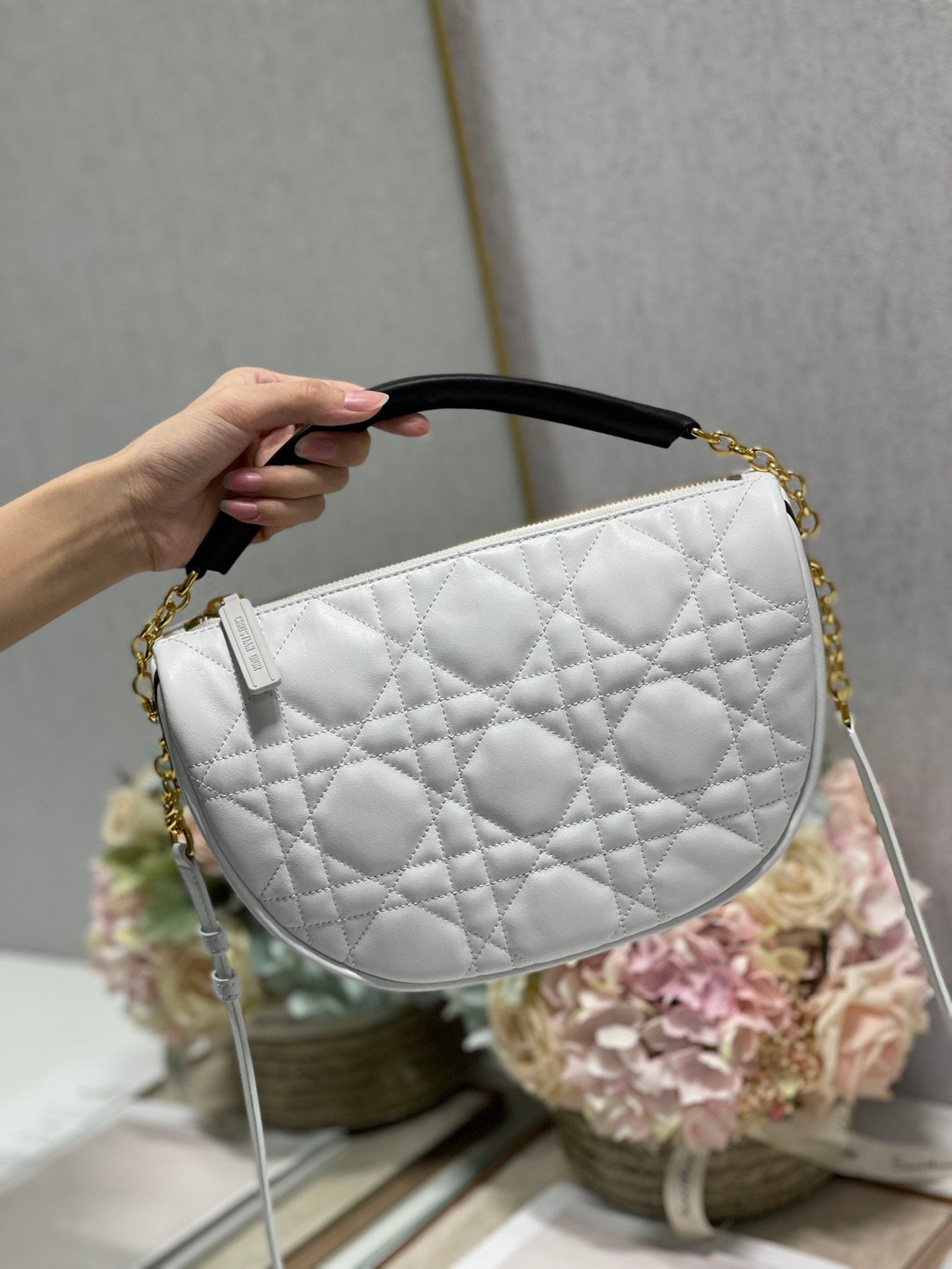 スモール バイブ ホーボーバッグ 29cm ホワイト (代金引換)