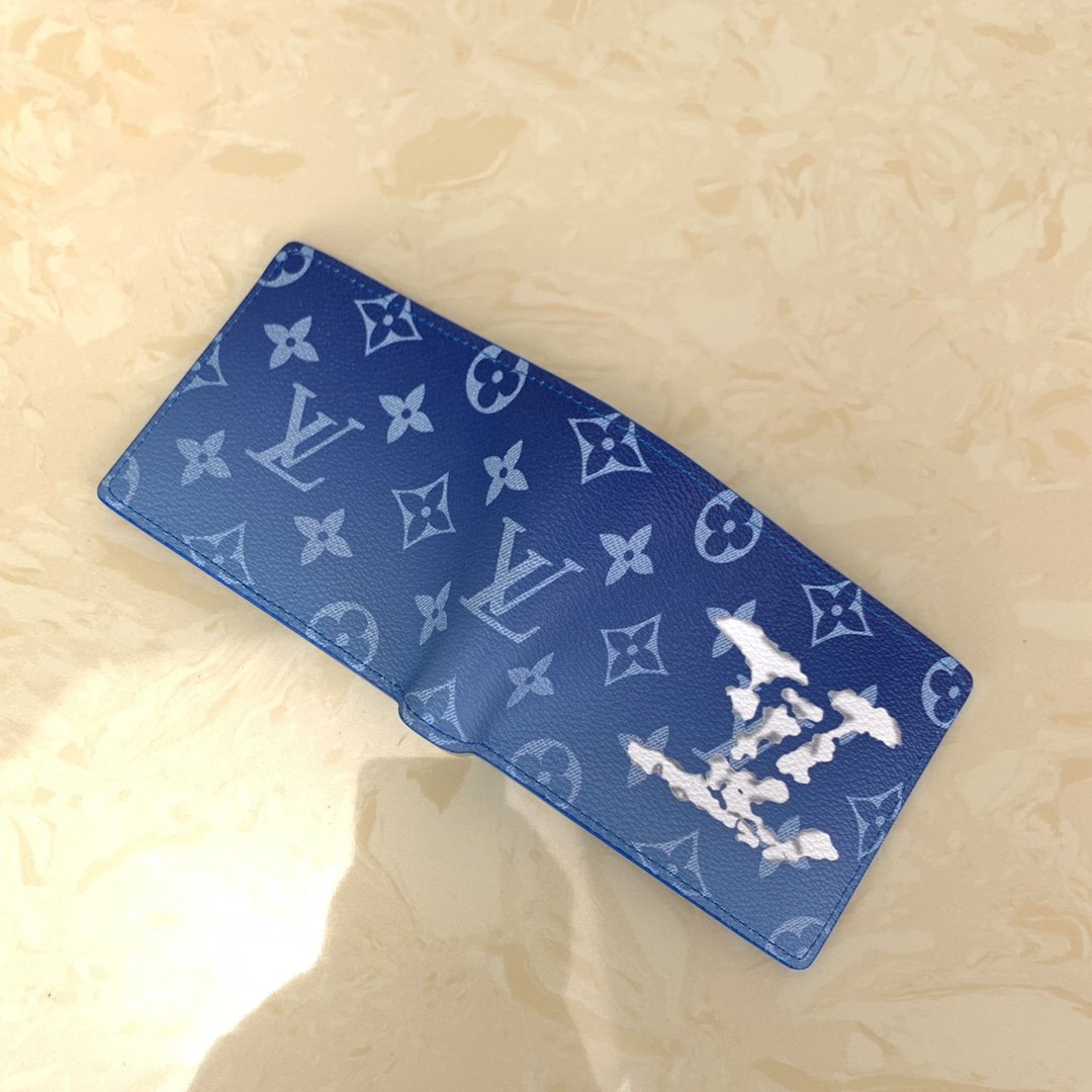 モノグラム 財布 ブルー (代金引換)