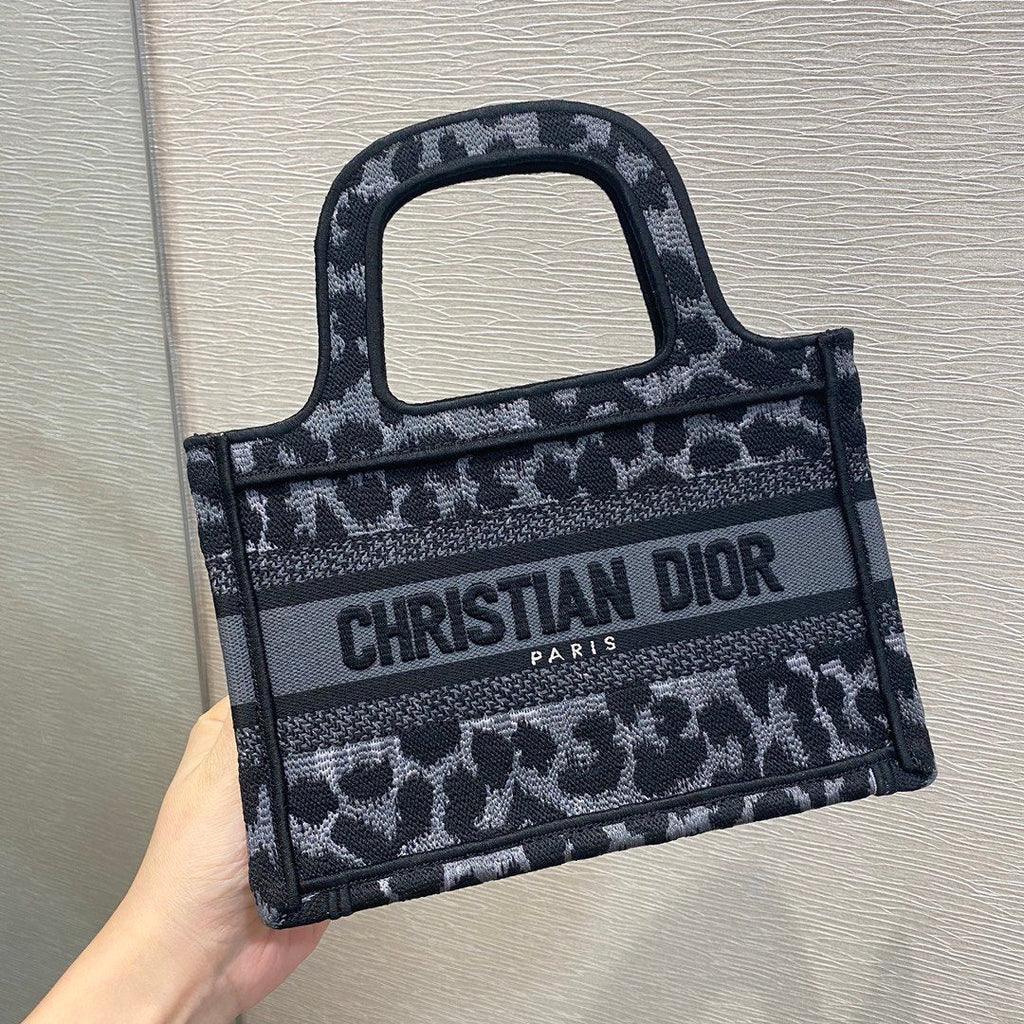 ミニ ブック トート 23cm ヒョウ柄 (代金引換)