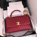 ハンドバッグ 28cm レッド (代金引換)